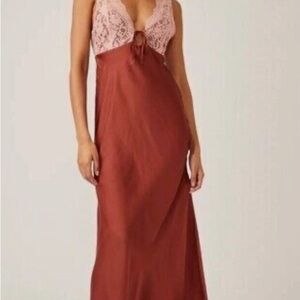 Free People Countryside Maxi Terra Cotta/ Sparkling Cider XS NWT